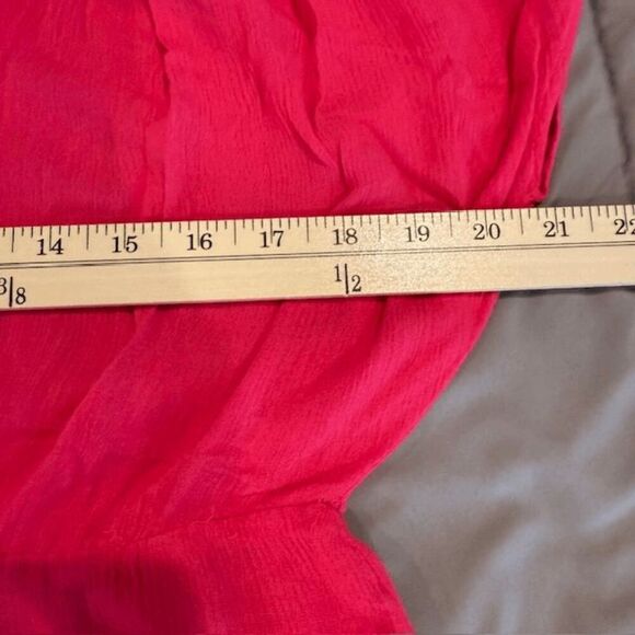 Smell the Roses Short Romper Deep Pink Elastic Waist and Neck w/Tie Size Large - Picture 8 of 11